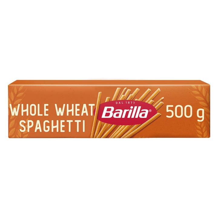 Barilla Wholegrain Spaghetti Pasta - Authentic Italian Long Cut Pasta, 500g