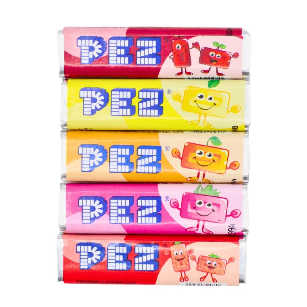 PEZ Mixed Fruit Flavoured Refill Box, Vegan Retro Sweets, 850 g
