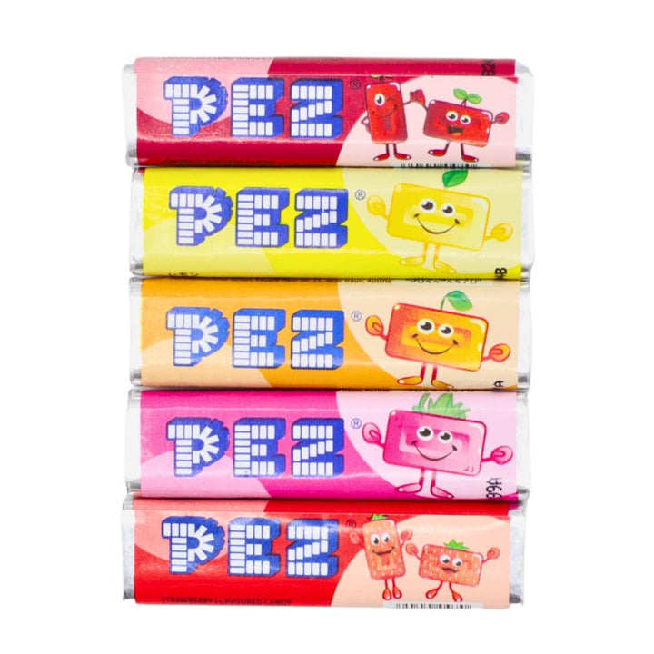 PEZ Mixed Fruit Flavoured Refill Box, Vegan Retro Sweets, 850 g