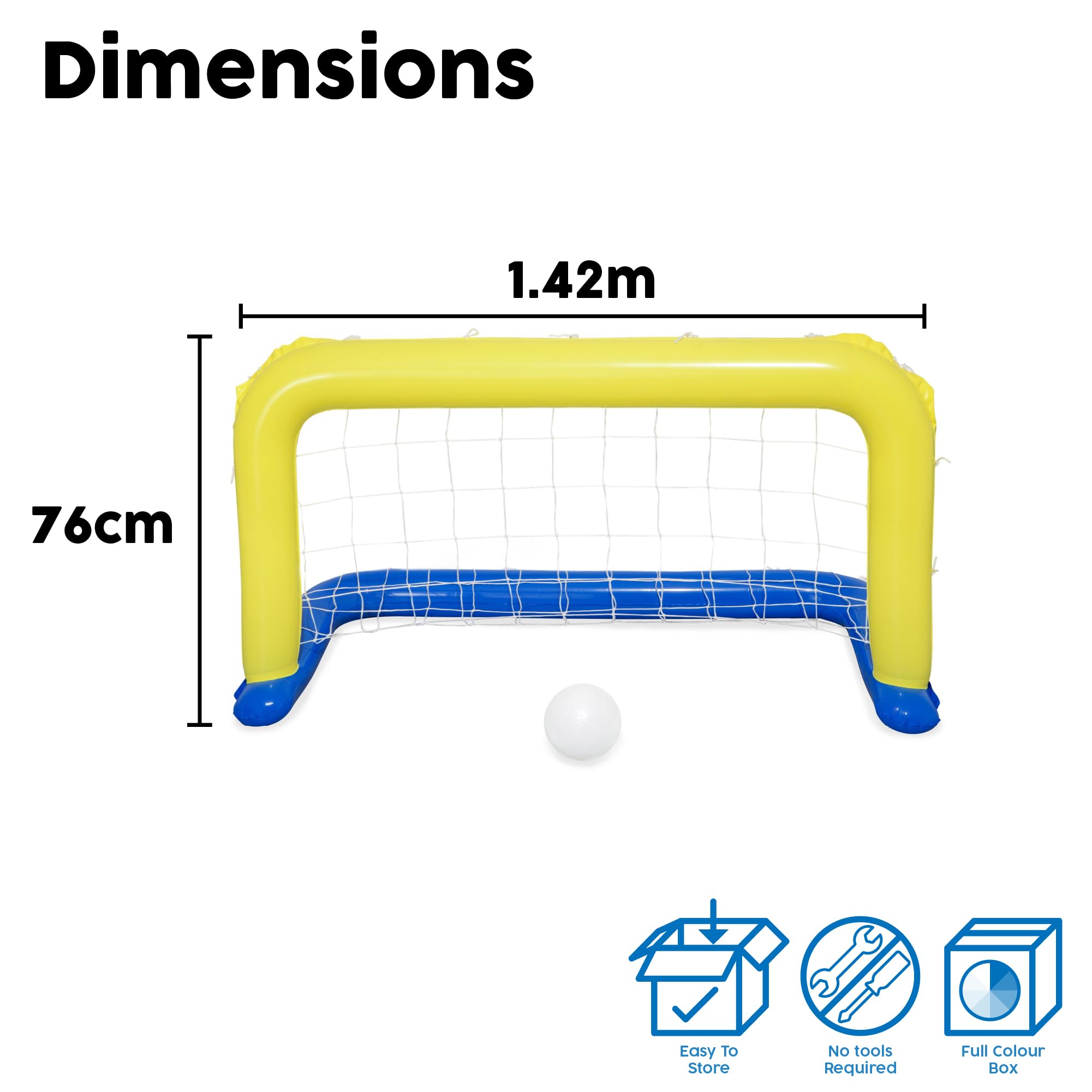Bestway Water Polo Swimming Set - Inflatable Pool Game for Kids & Adults | 1.42m x 76cm 6