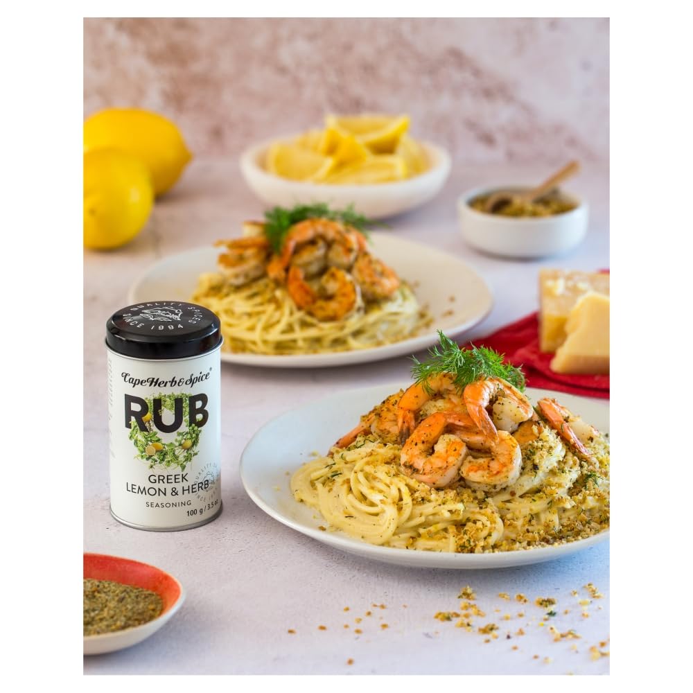 Cape Herb & Spice Greek Style Lemon & Herb Rub - 4 Pack of 100g | Vegan Friendly 7