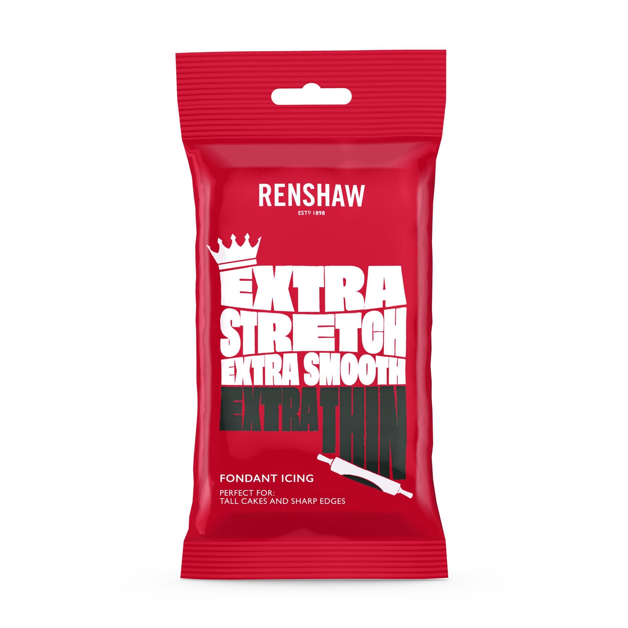 Renshaw Black Extra Stretch Fondant Icing - Ready to Roll for Cakes | 250 g 1
