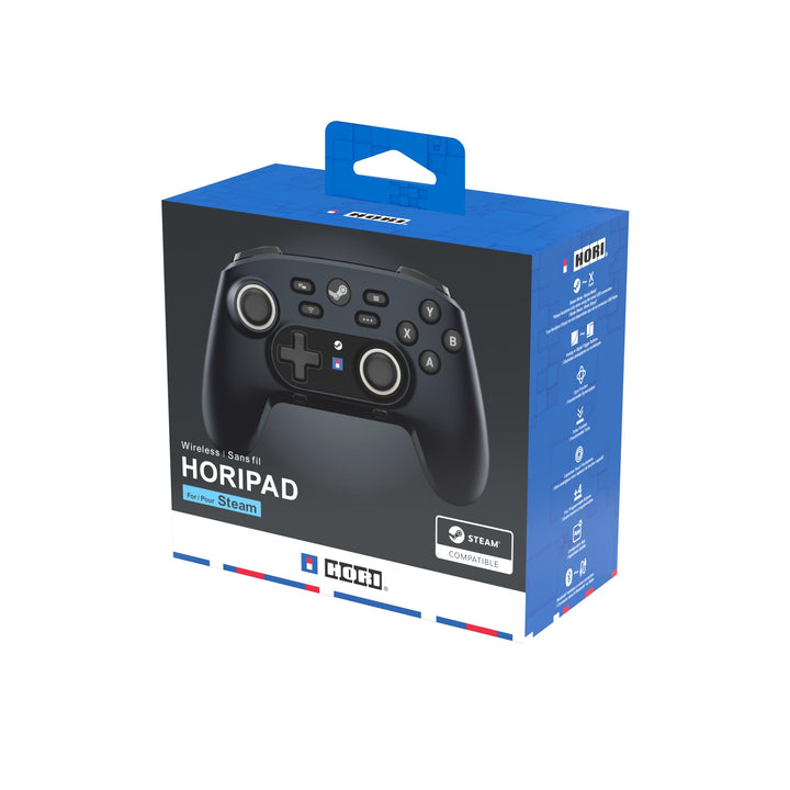 HORI Wireless HORIPAD for Steam - Pro Controller for PC & Steam Deck (Midnight Black)