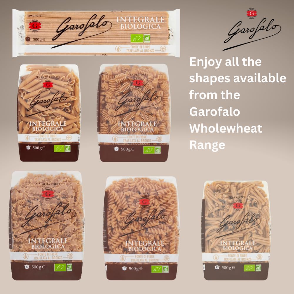 Garofalo Wholewheat Organic Mafalda Corta Italian Pasta - 500g, High Fibre | Cooks in 11 Mins 3