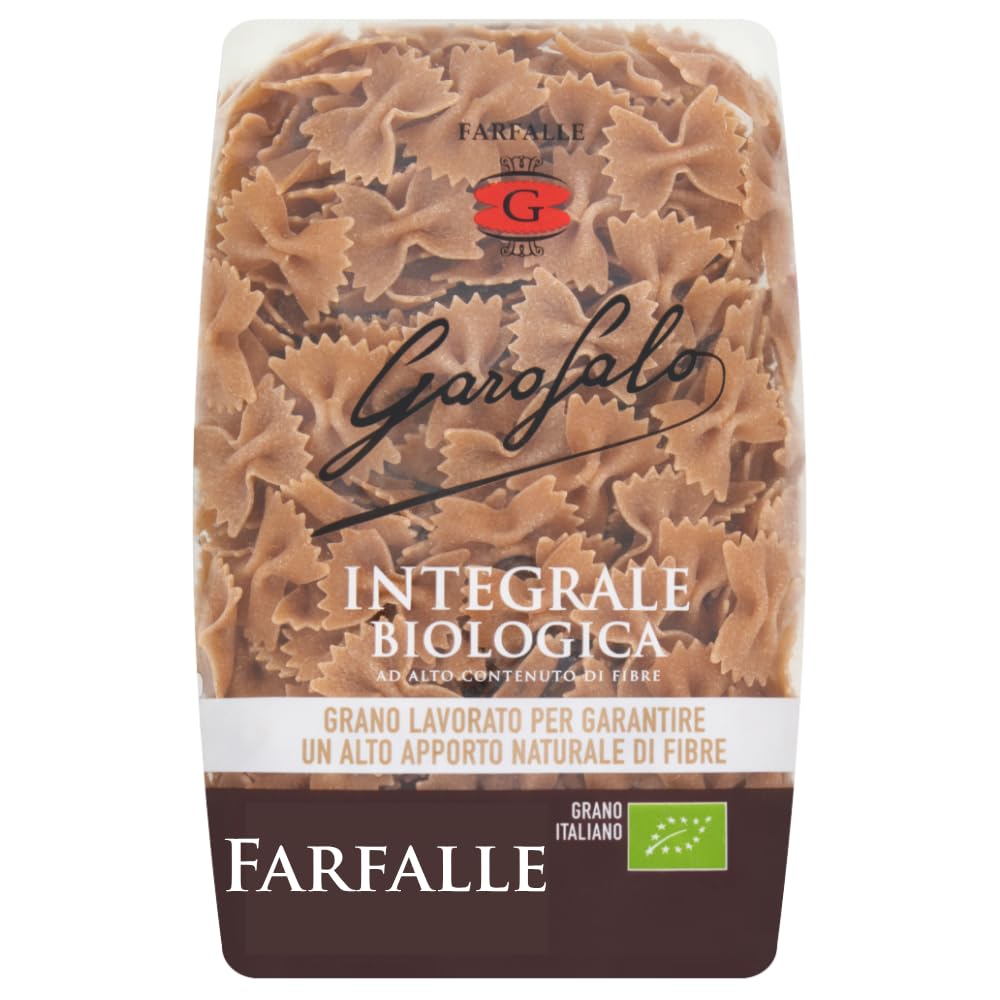 Garofalo Wholewheat Organic Farfalle Pasta - 500g | High Fibre | Protein Source 1