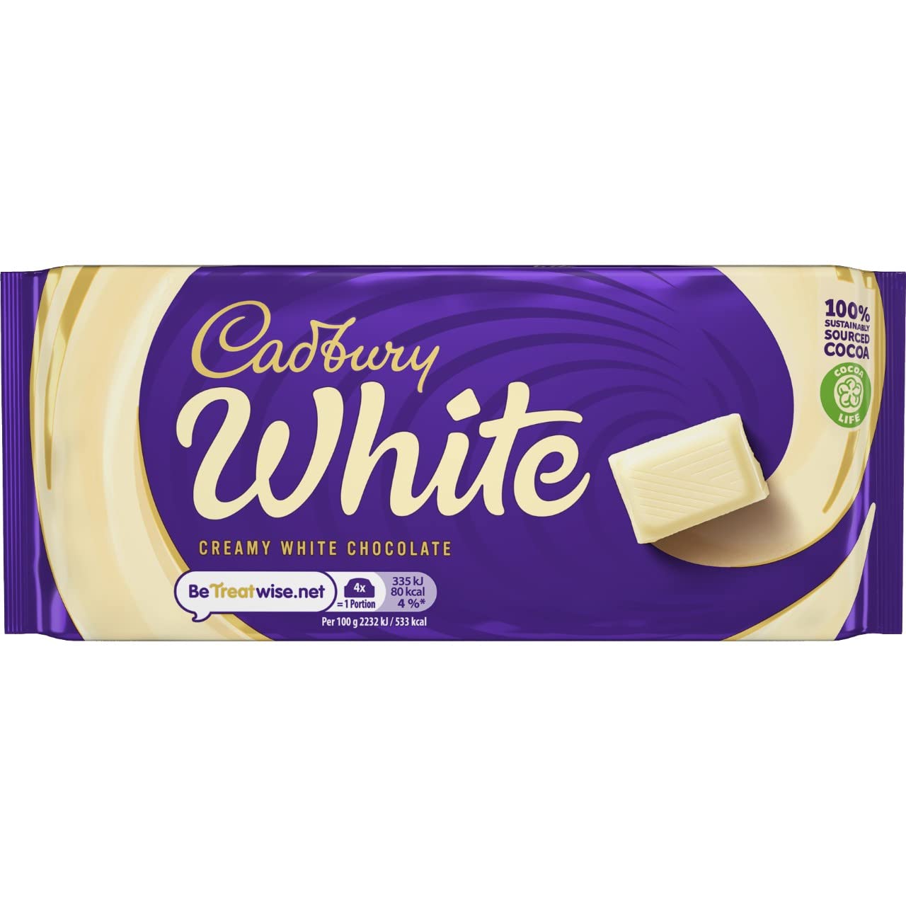 Cadbury Creamy White Chocolate Bar - 90g Single Bar