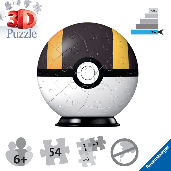 Ravensburger Pokémon Ultra Ball 3D Jigsaw Puzzle Ball - 54 Pieces