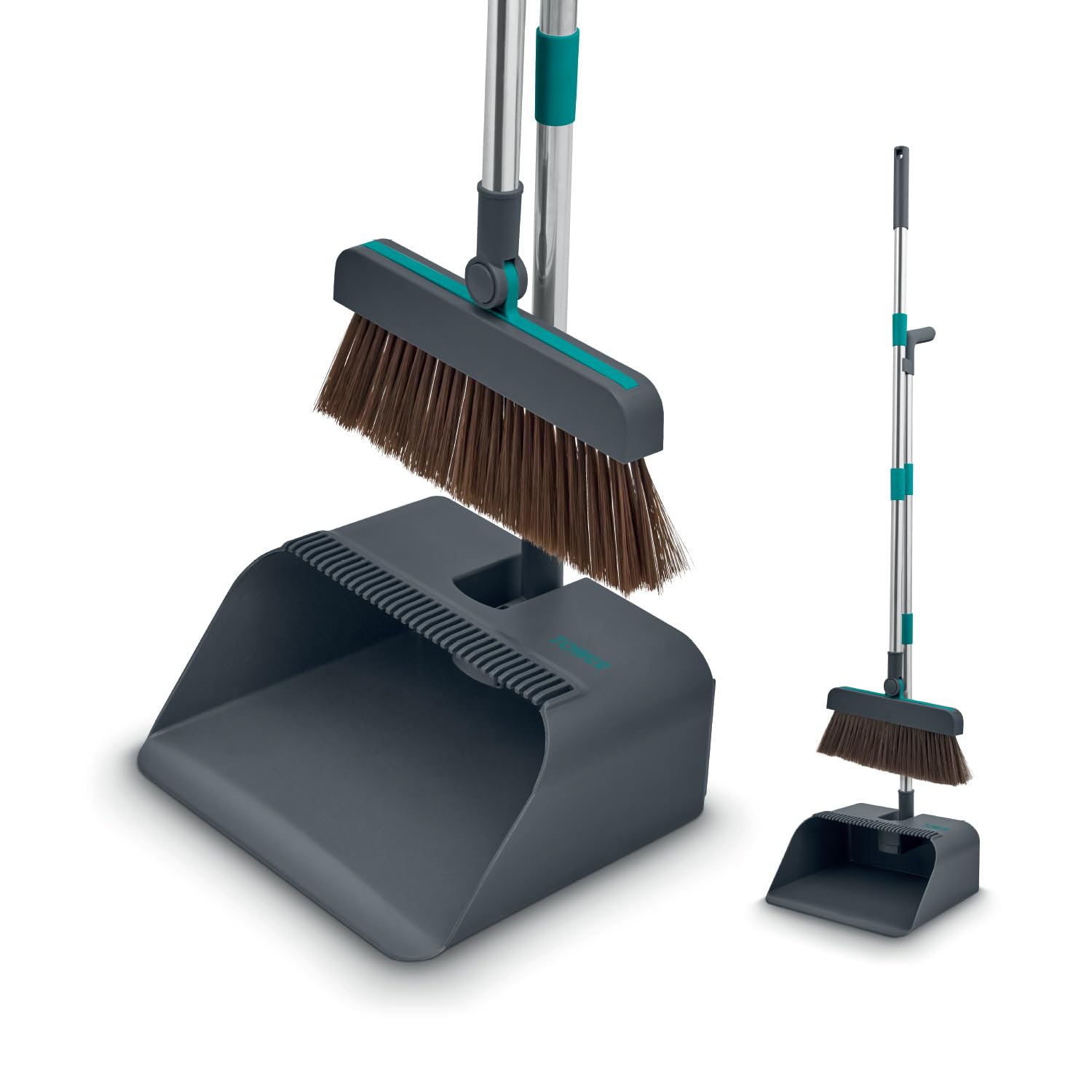 Tower 3-in-1 Dustpan and Brush Set with Squeegee | Upright Storage | 116cm Handle 1