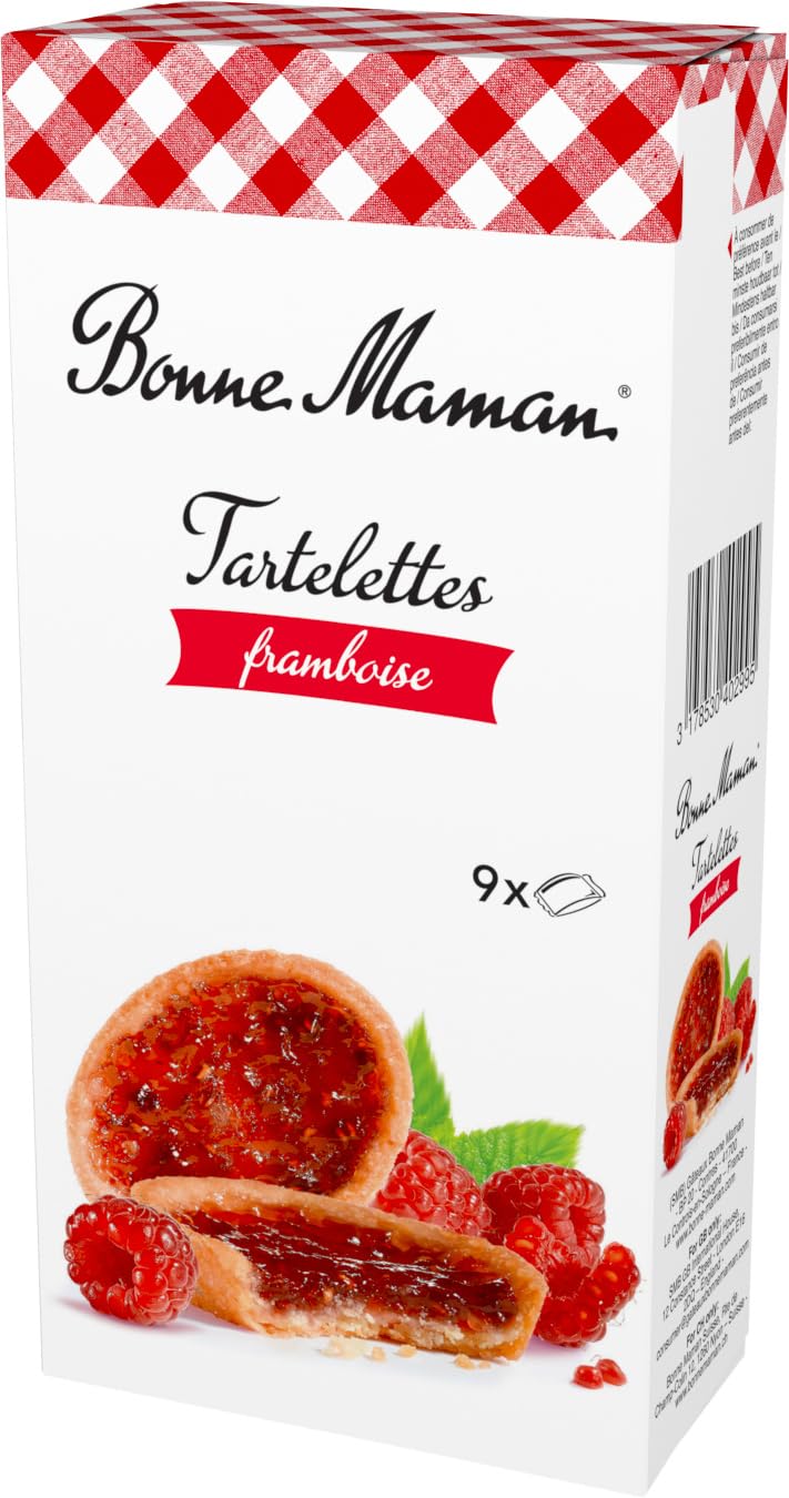 Bonne Maman Raspberry Tartlets - Crispy Shortbread Crust with Velvety Filling | 135g 2