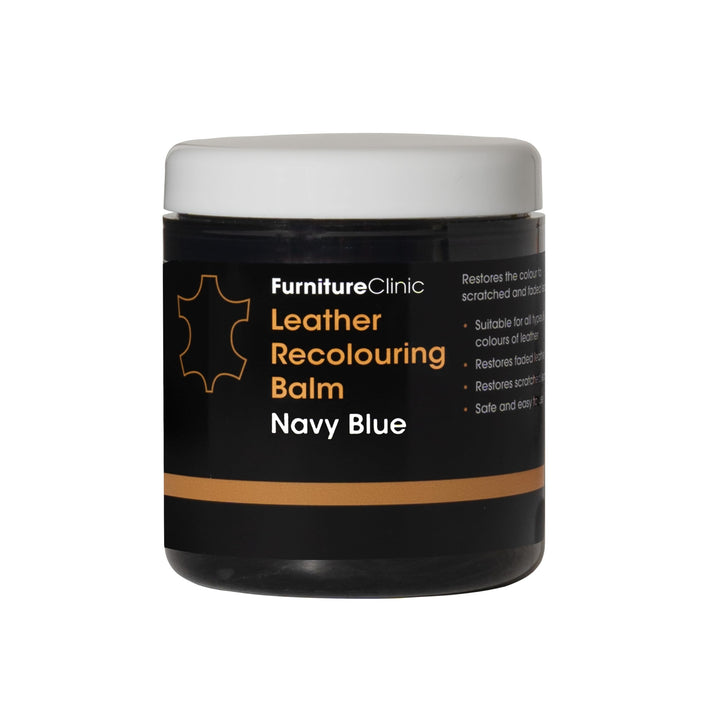 Furniture Clinic Leather Recolouring Balm - Navy Blue for Sofas, Car Seats & Shoes