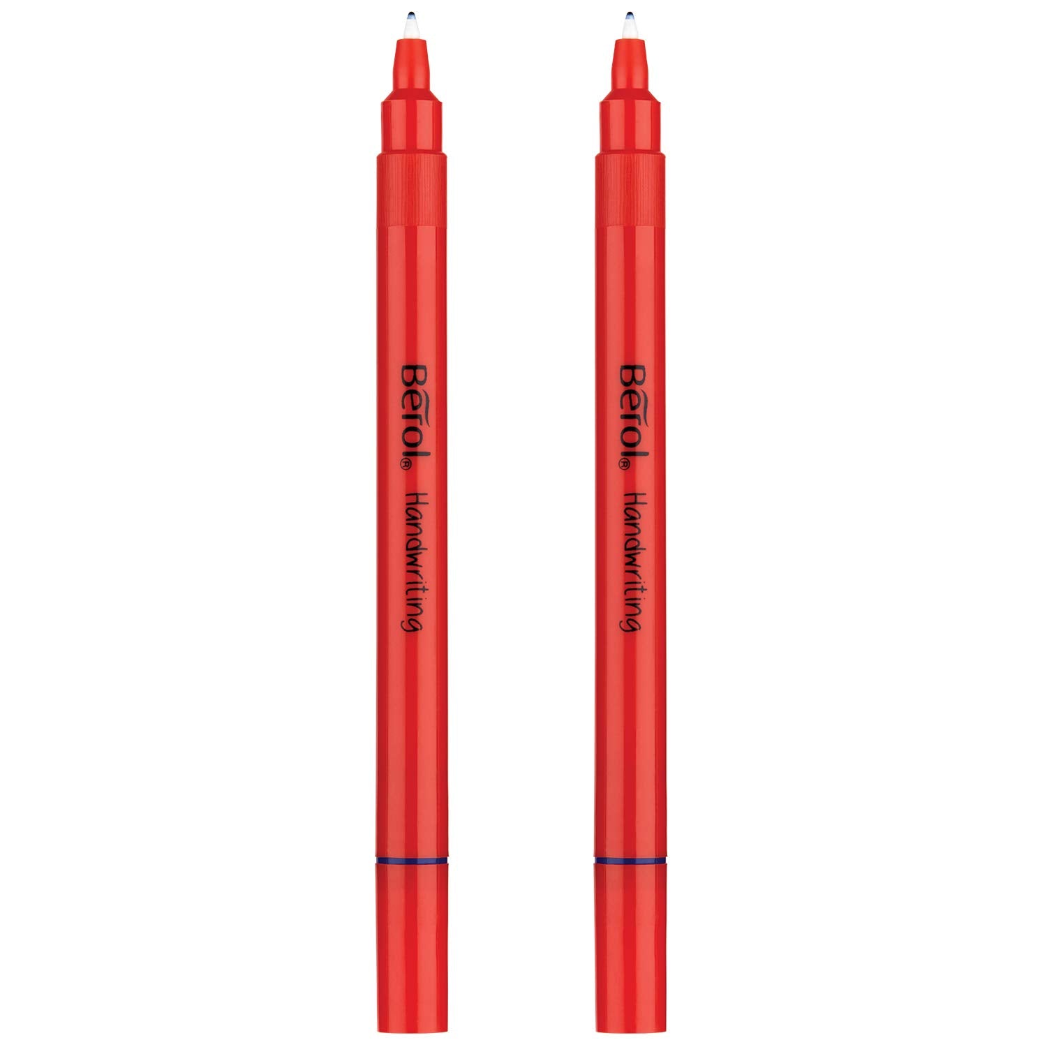 Berol Handwriting Pens | Round Shape is Easy to Hold | Washable Blue Ink | Bright Barrels | 2 Count