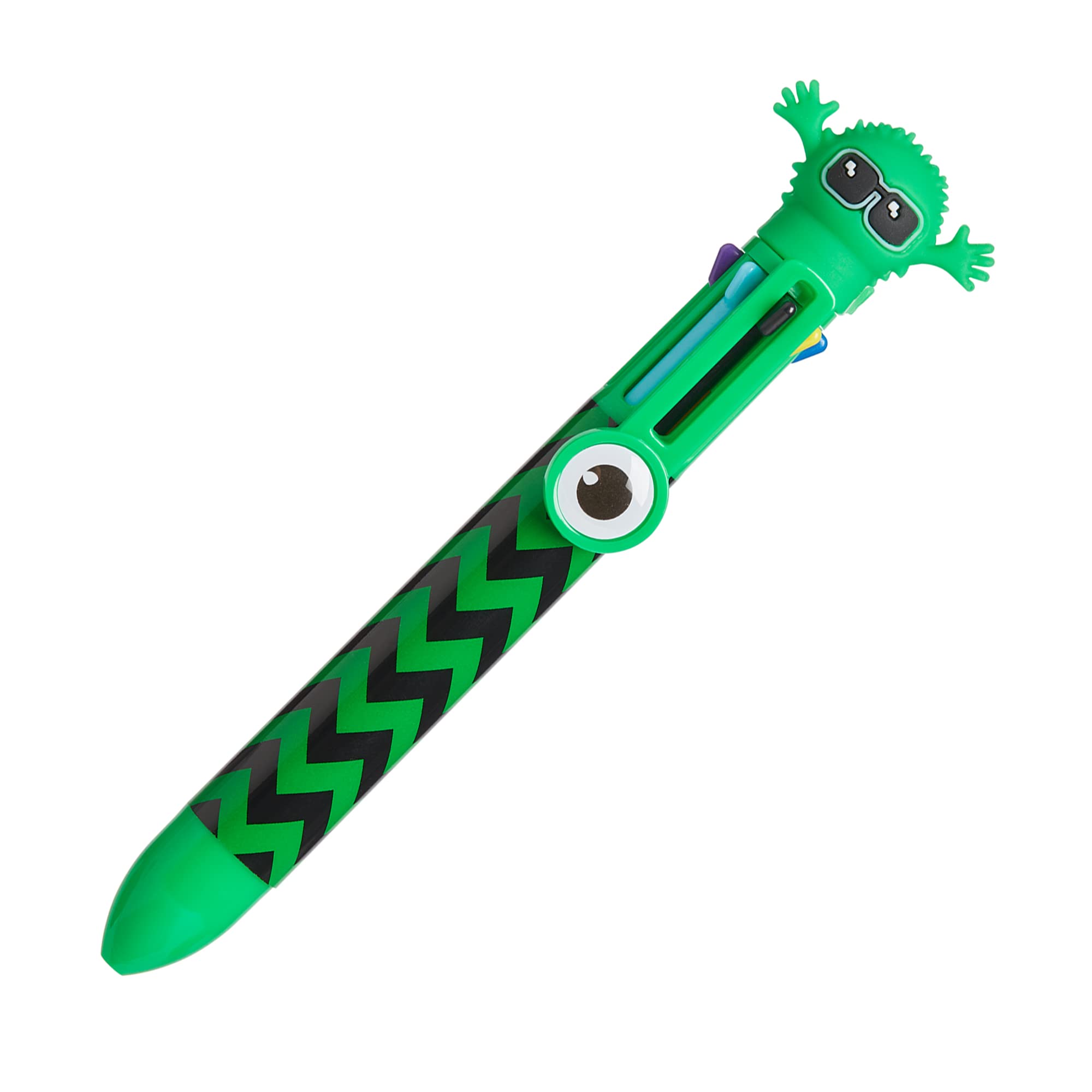 Tinc Multicolour Retractable Ballpoint Pen 6-in-1 Colour Pen | Bold Point | 0.9mm Line | Dude Green 1