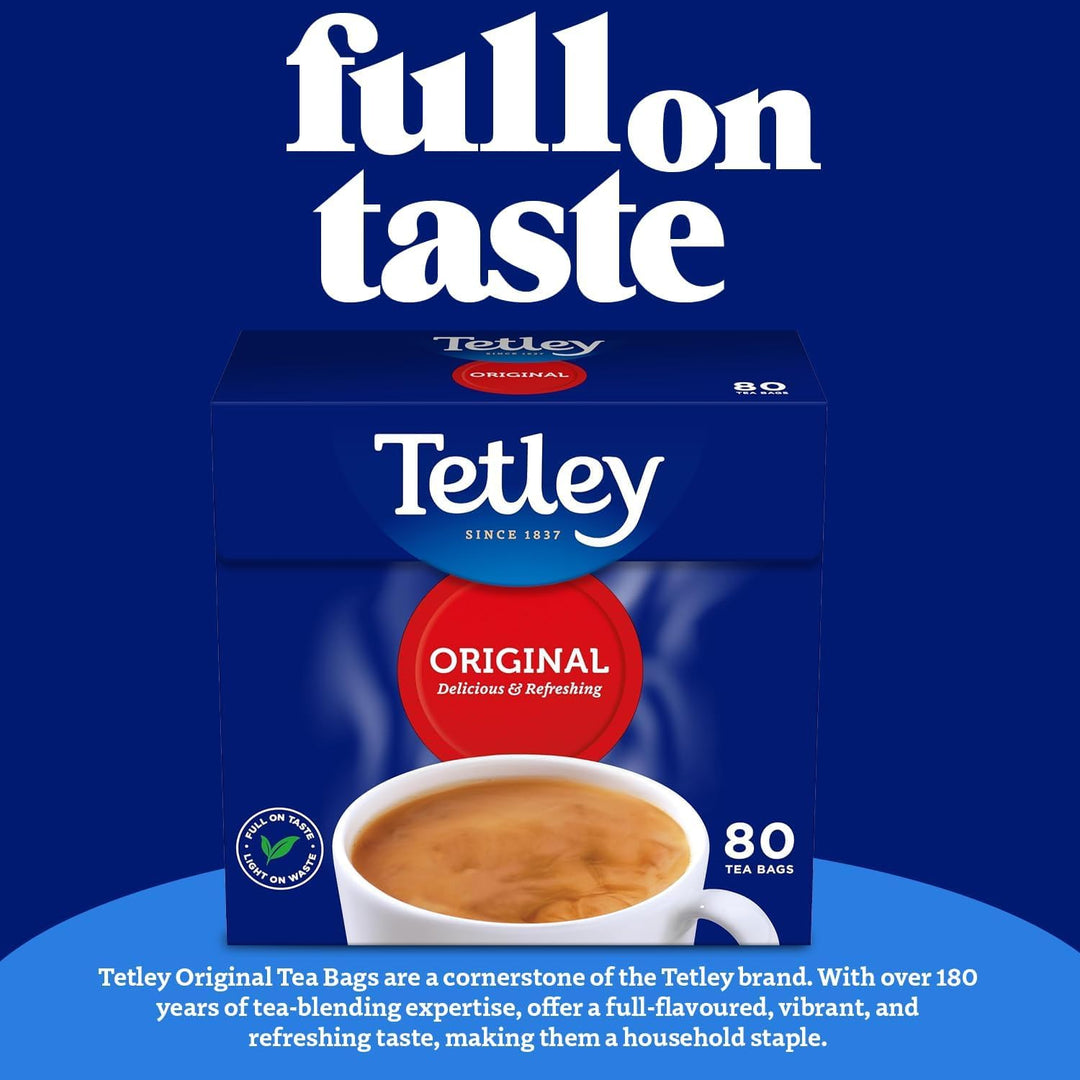 Tetley Original Tea - Black Tea Bags, 480 Bags (Pack of 6)