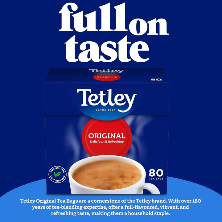 Tetley Original Tea - Black Tea Bags, 480 Bags (Pack of 6)