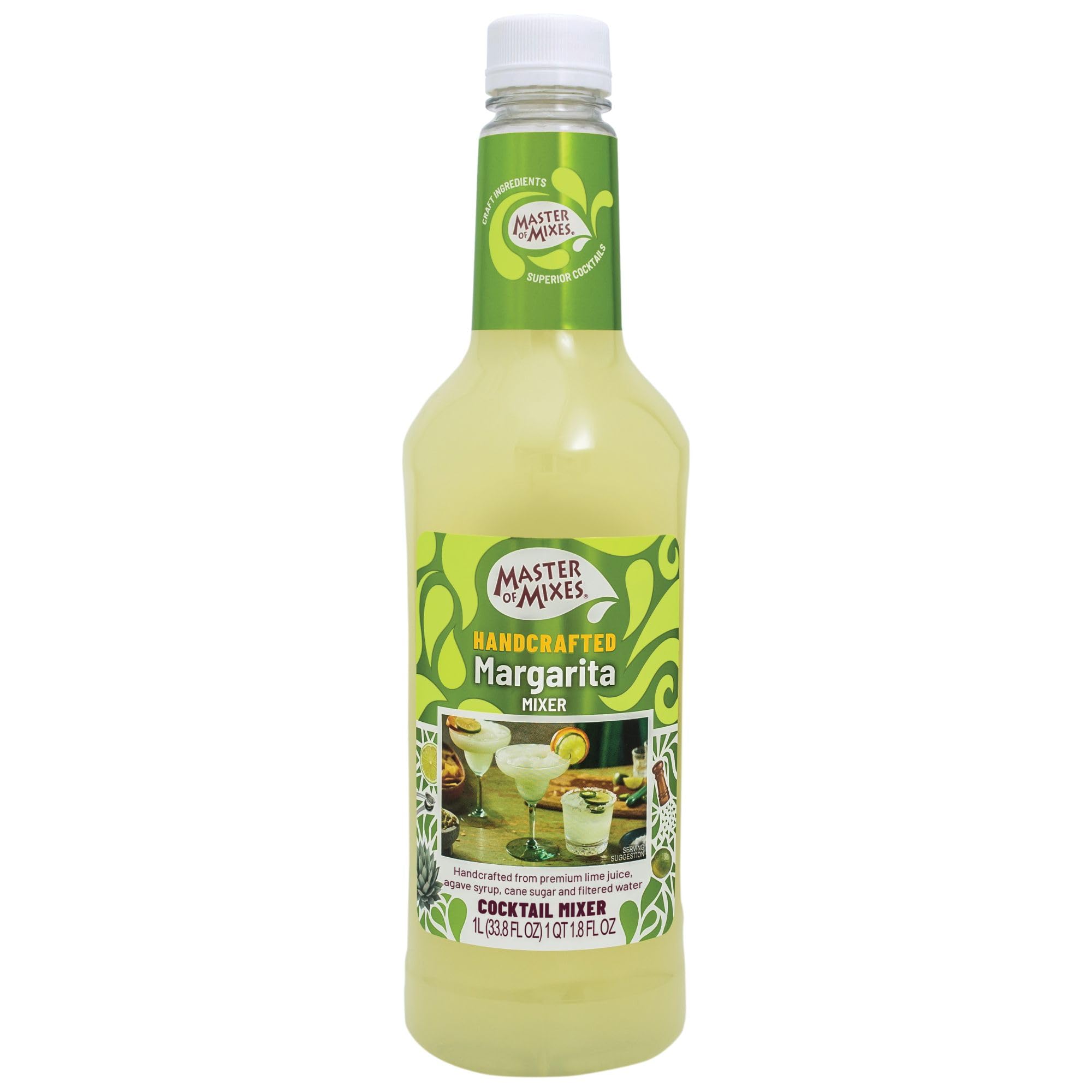 Master of Mixes Margarita Cocktail Mixer - 1 Litre | Made with Agave Syrup & Lime Juice 1