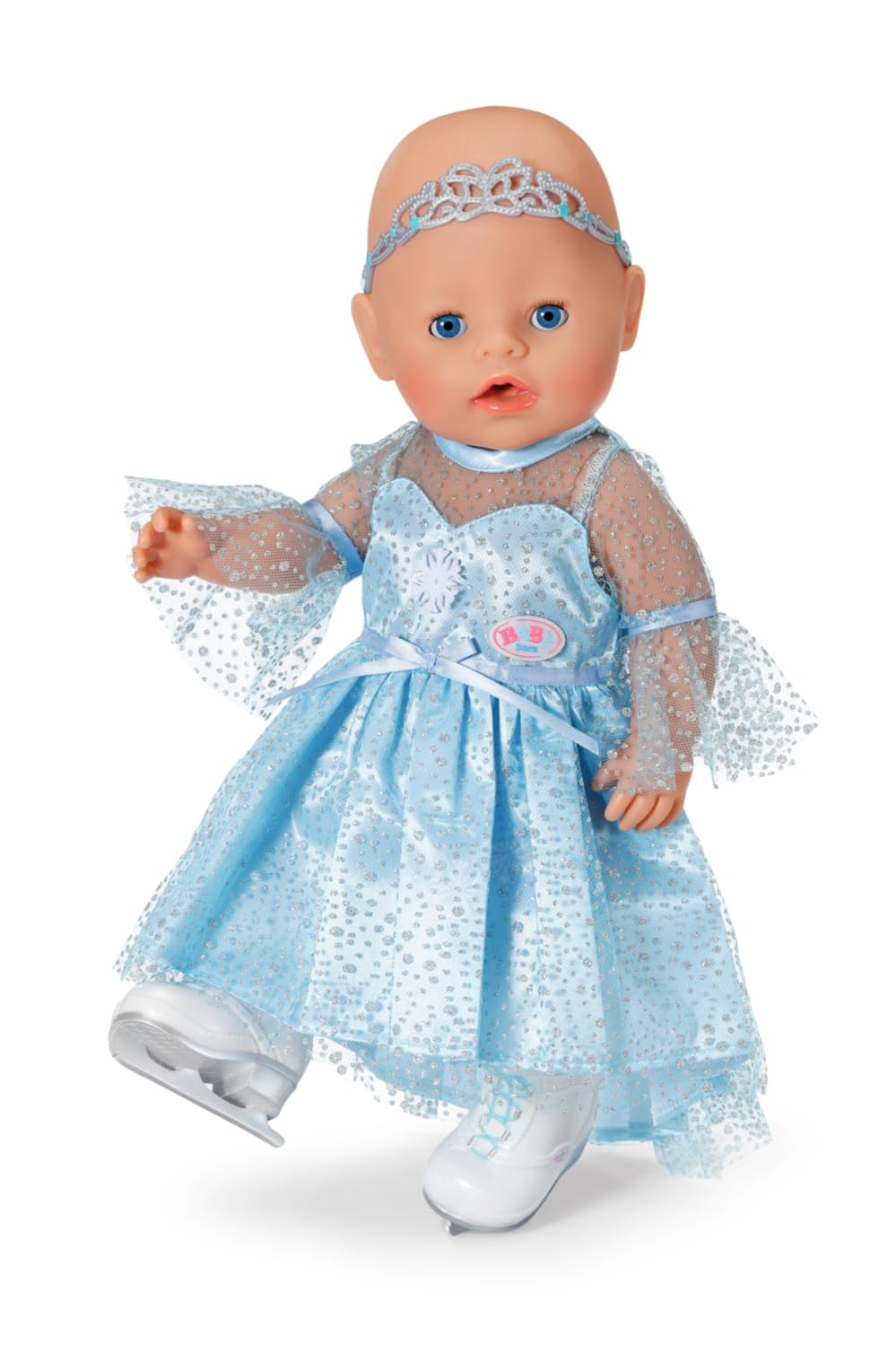 BABY born Princess on Ice 836095 - Princess Dress with Ice Skates & Tiara for Dolls 12