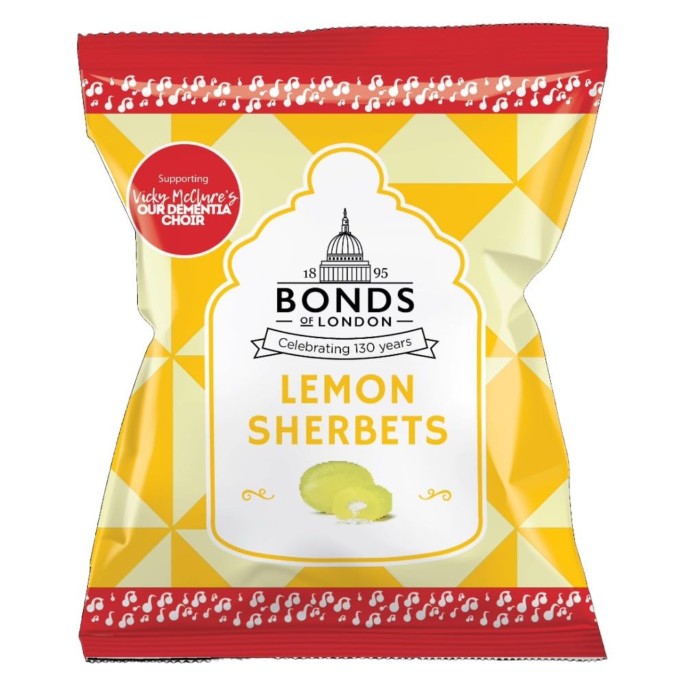 Bonds of London Lemon Sherbets 120g (Pack of 12) Retro Vegetarian Hard Sweets 5