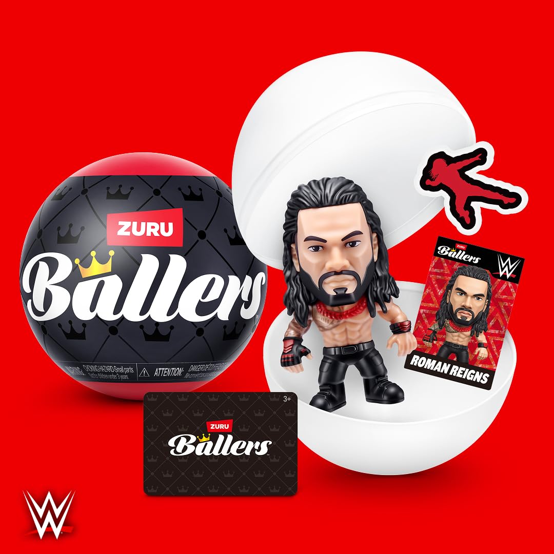 ZURU BALLERS WWE Series 1 Action Figure Playset - 2 Pack | Collectible Wrestlers | Ages 3+ 5