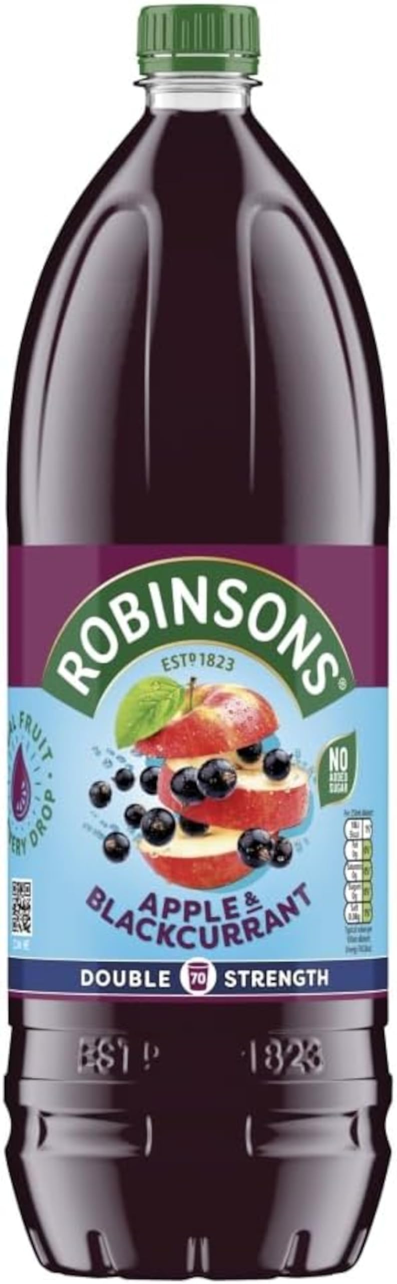 Robinsons Double Strength Apple & Blackcurrant No Added Sugar Squash | 1.75L Concentrate