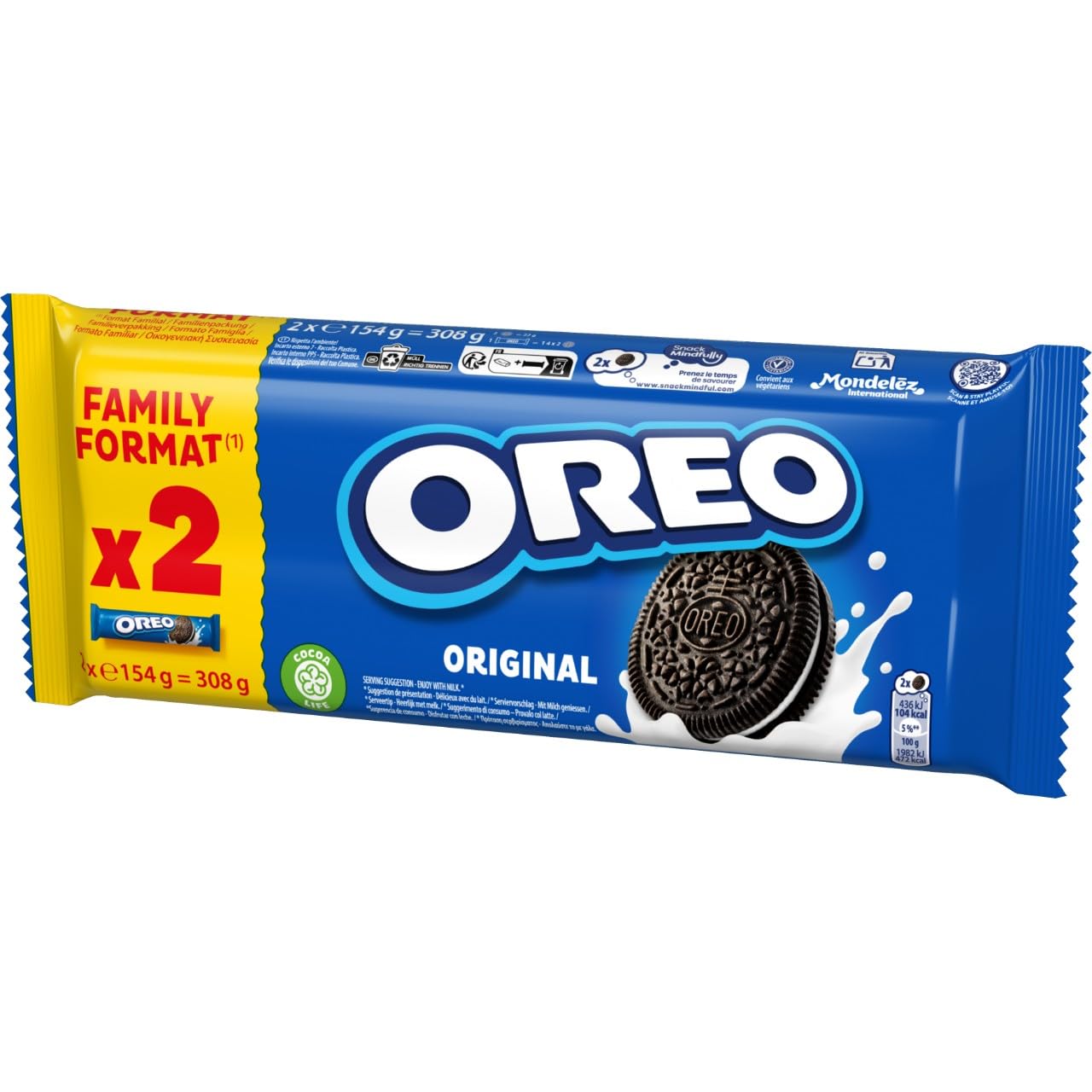 Oreo Original Sandwich Biscuits Twin Pack, Classic Vanilla Filled Cookies 3