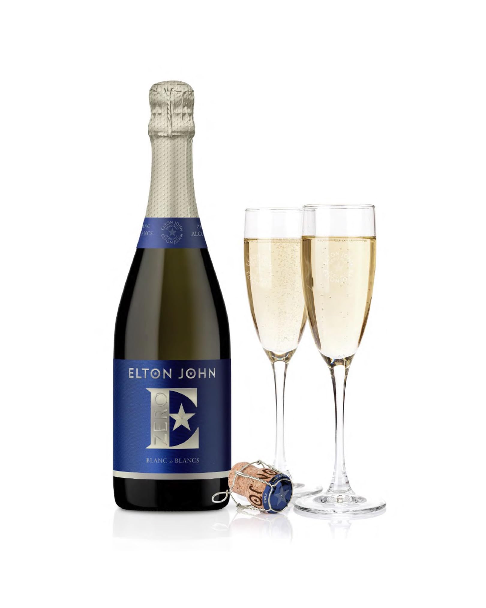 Blue Tree Elton John Zero Blanc de Blancs Non-Alcoholic Sparkling Wine - 0% ABV, 75cl