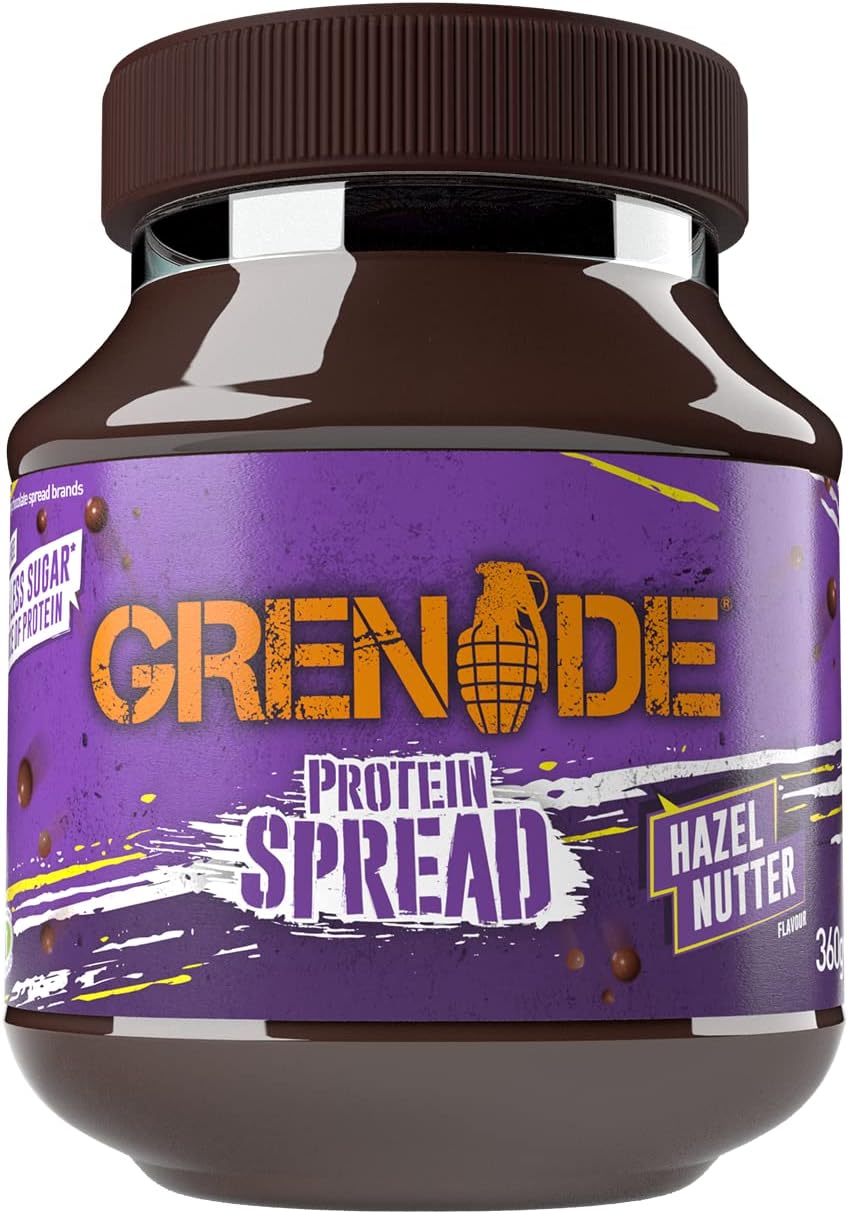 Grenade Hazel Nutter Proteinaufstrich 360 g – Proteinreicher, zuckerarmer Schokoladen-Haselnuss-Aufstrich mit echten Haselnussstückchen
