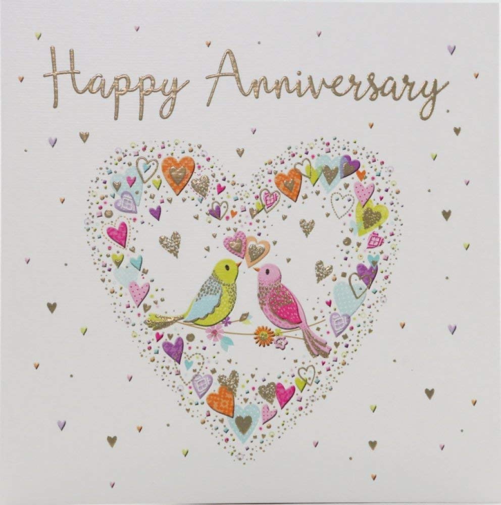 WeaShaemgLi Anniversary Card - Beige | 138 mm sq | Luxury Quality | Envelope Included