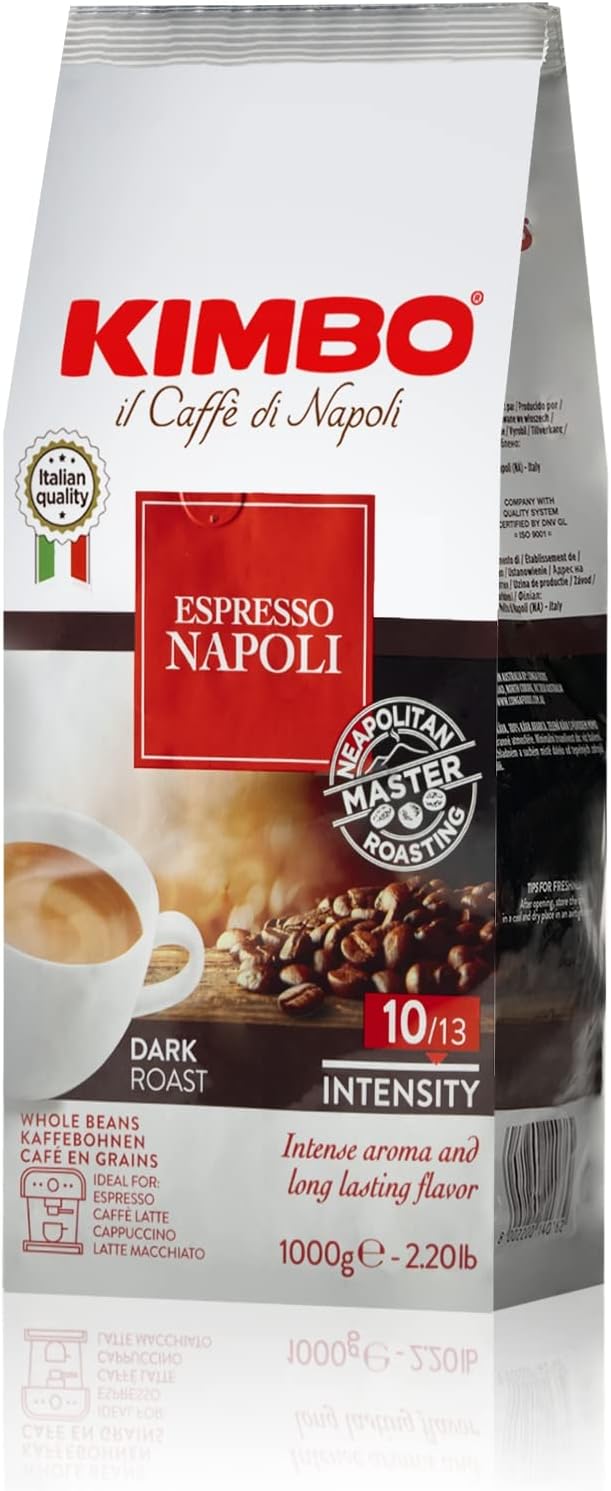 Kimbo Espresso Napoli Whole Coffee Beans - Dark Roast 250g