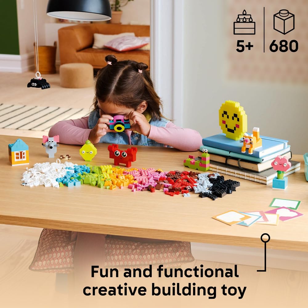 LEGO Classic Creative Happy Box - 680-Piece Building Set for Kids 5+ 2