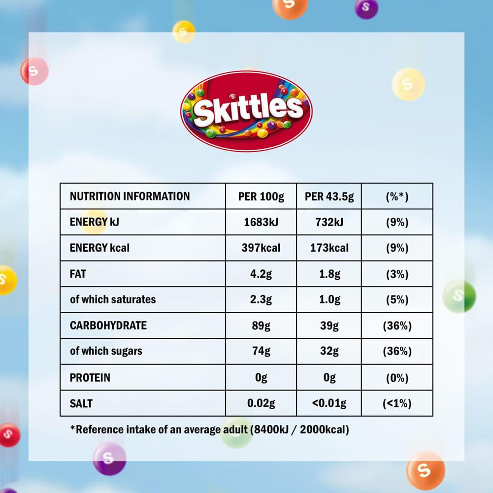 Skittles Fruit Flavoured Chewy Sweets Bag - 1kg Vegan Bulk Candy