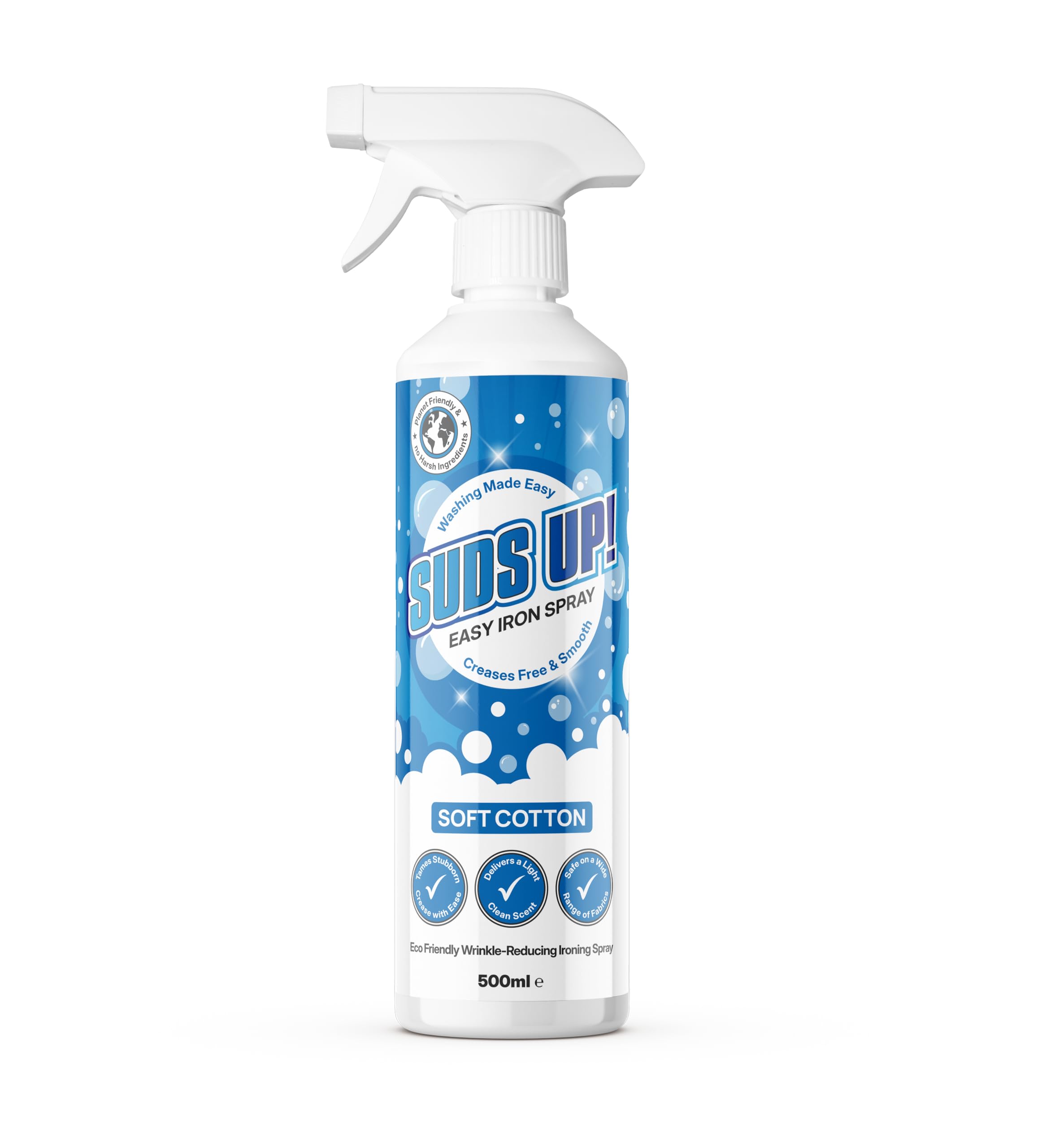 Suds Up! Easy Iron Spray - Soft Cotton Scent | 500 ml | Wrinkle Reducing Liquid 1