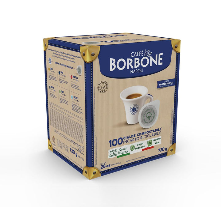 Caffè Borbone - Black Coffee Blend Compostable Pods (100 Pads, ESE 44 mm)