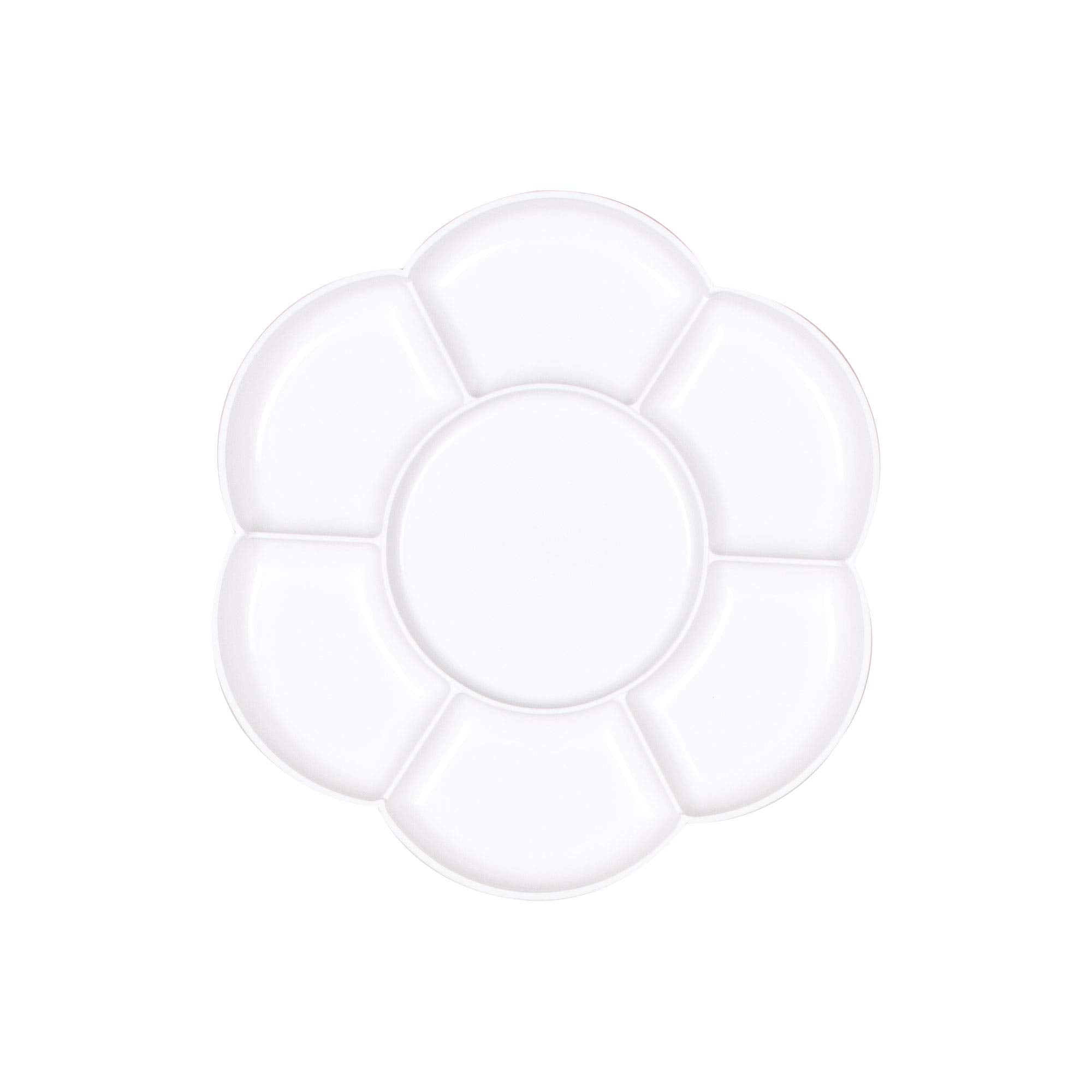 Baker Ross Flower Paint Palettes with 7 Wells - Pack of 3, White Plastic, 17cm 3