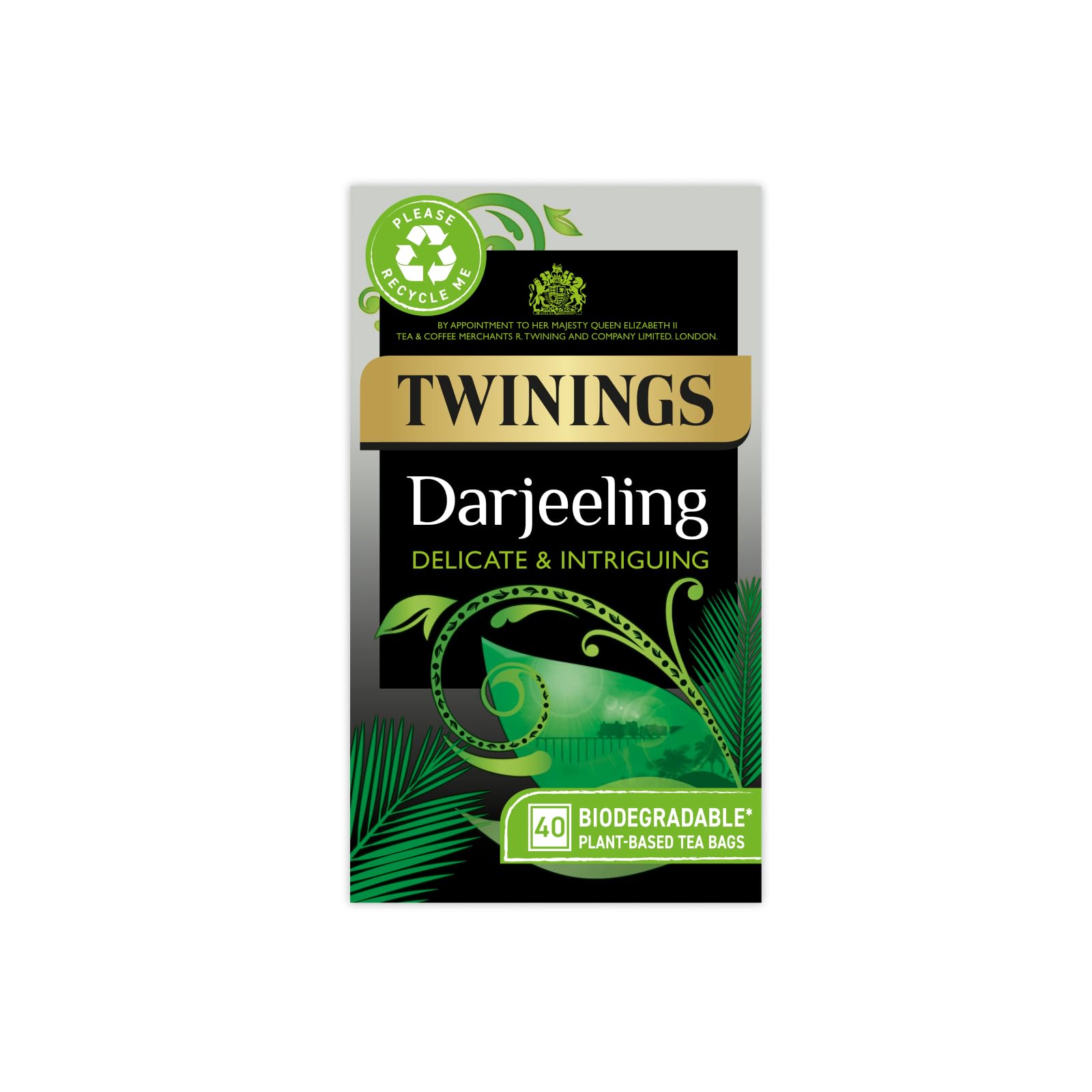 Twinings Darjeeling Black Tea - 40 Vegan Teabags | Light, Delicate Flavor | 100g