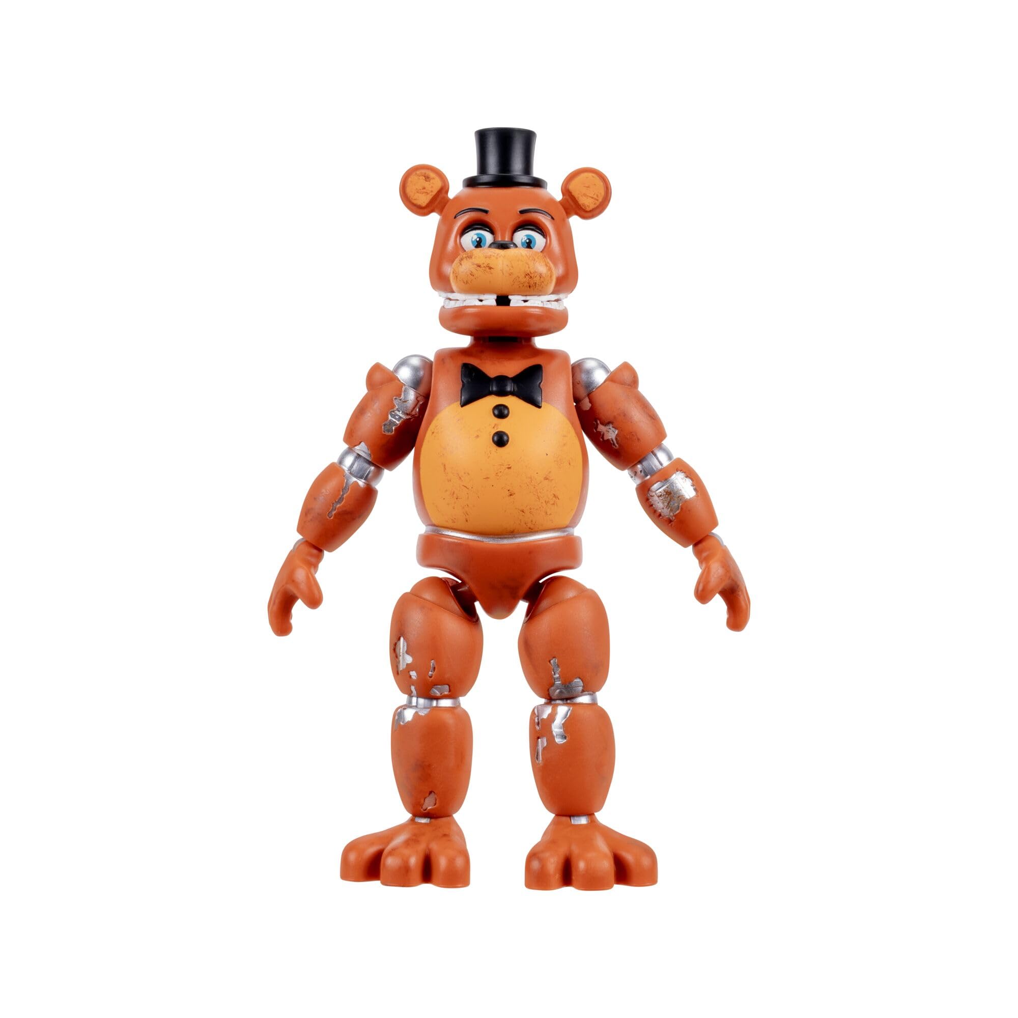 Jazwares Five Nights at Freddy's Withered Freddy 5-Inch Articulated Action Figure | Glow-in-the-Dark Eyes