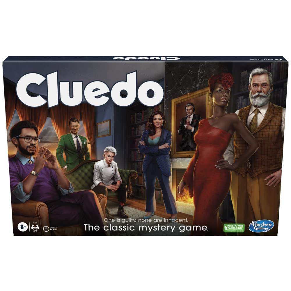Hasbro Gaming Cluedo Detektiv-Brettspiel für 2–6 Spieler