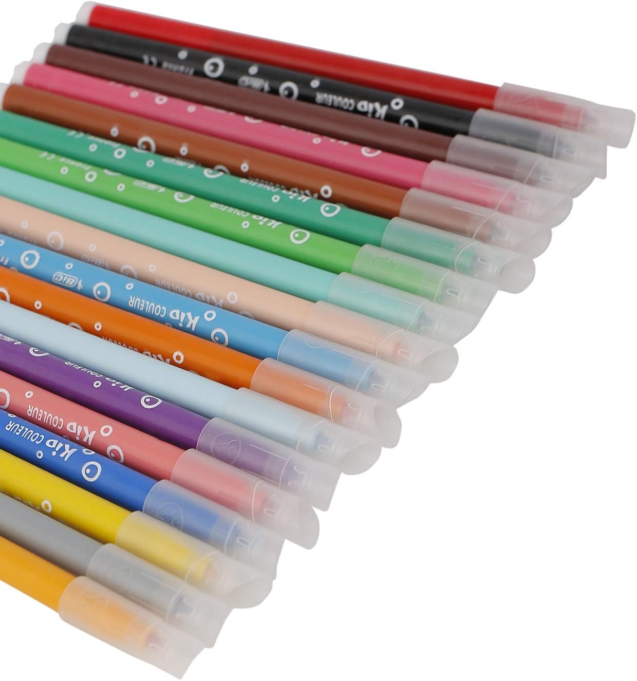 BIC Kids Kid Couleur Felt Tip Pens - Assorted Colors, 18-Pack Cardboard Wallet 10