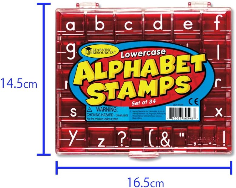 Learning Resources Lowercase Alphabet Stamps - Educational Printing Set for Early Literacy 2