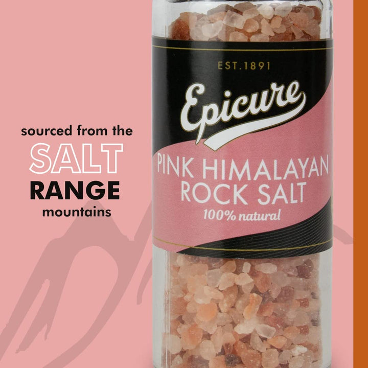 Epicure - Pink Himalayan Rock Salt Freshly Ground Seasoning Grinders, 320 g