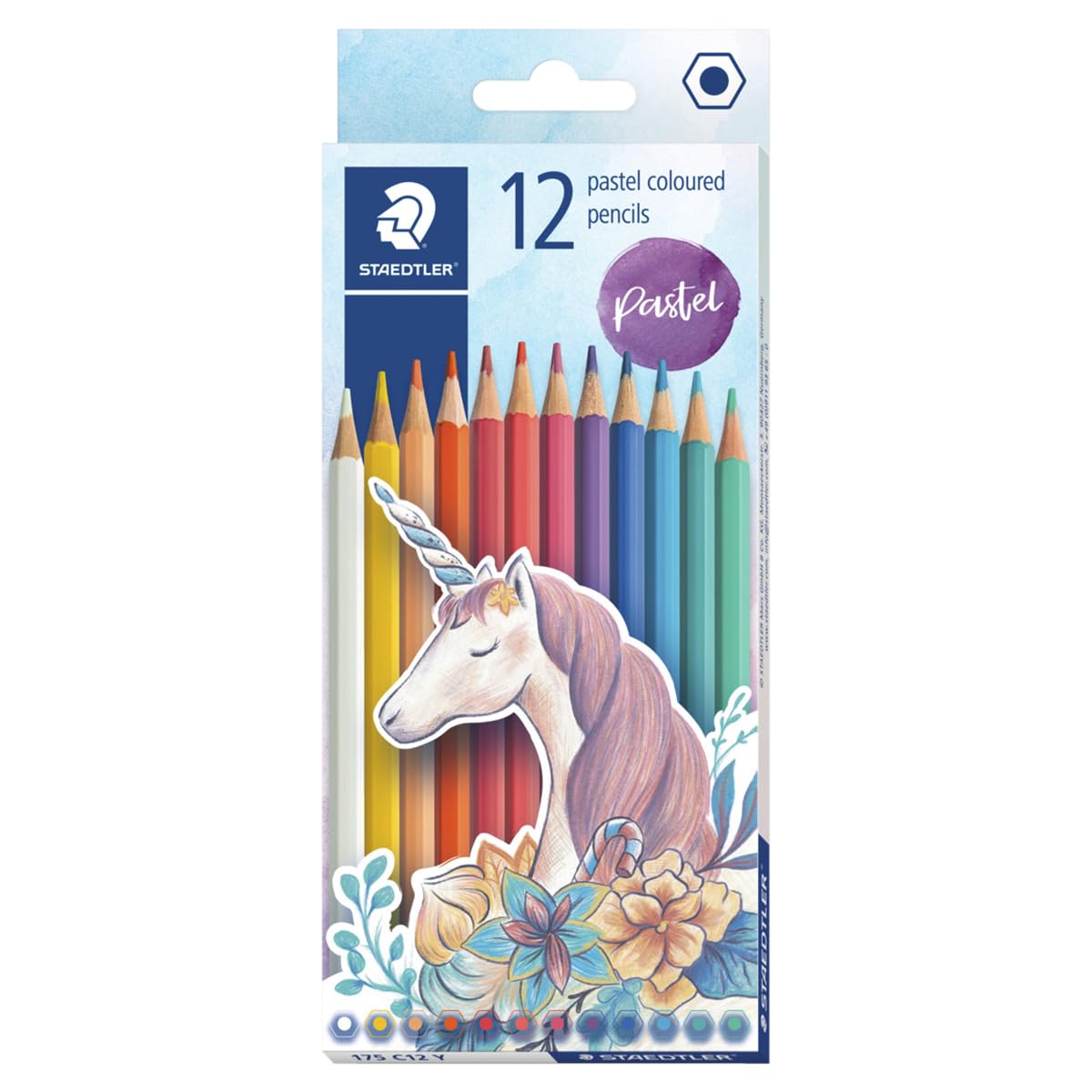 STAEDTLER 175 C12 Y Wood-Free Coloured Pencils - Pastel Colours | Box of 12 | Erasable 1