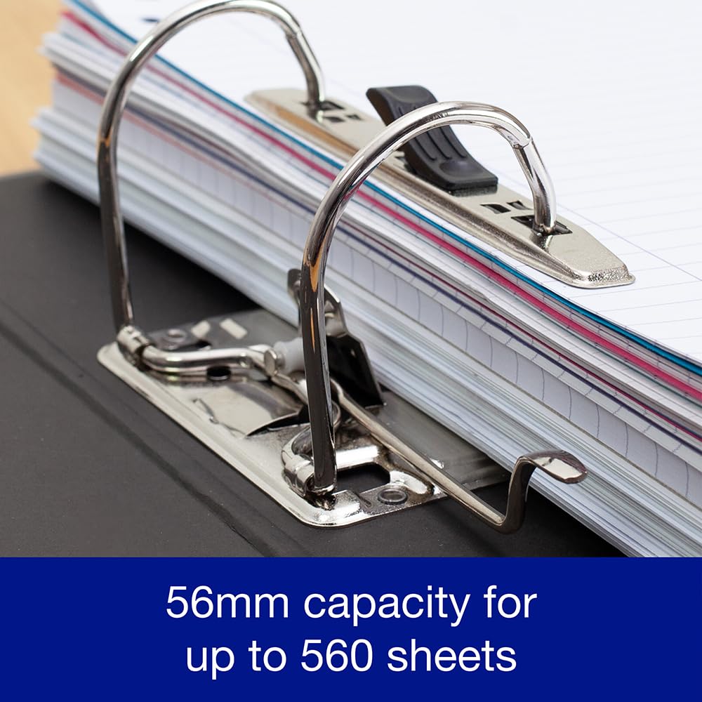Oxford A4 Lever Arch File - 70mm Spine, 560 Sheet Capacity | Pack of 3 Assorted Colours 6