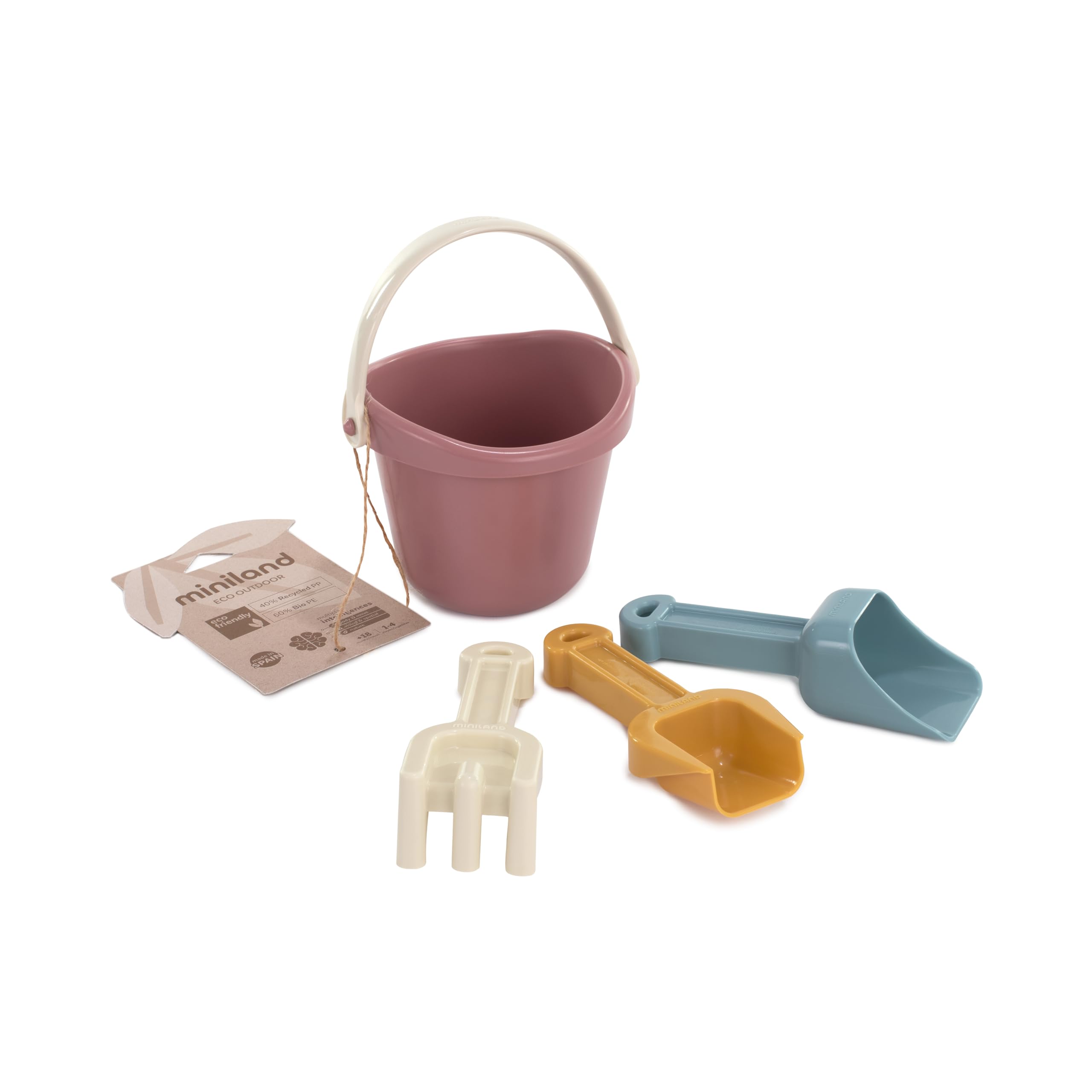 Miniland ECO Baby Sand Set - Durable Beach Toy for Ages 18 Months+ | Multicolor 1