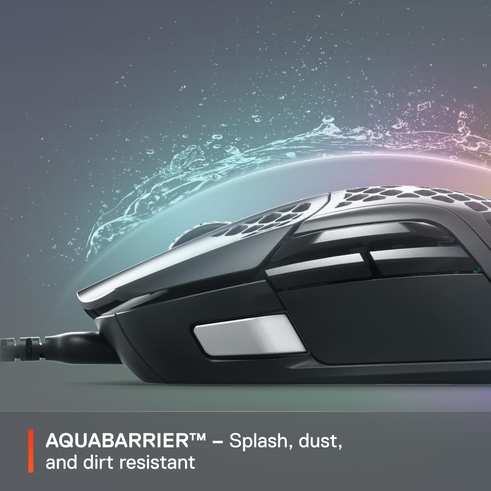 SteelSeries Aerox 5 - Holey RGB Gaming Mouse - Ultra-lightweight Water Resistant Design - 18K DPI TrueMove Air Optical Sensor - 9 Programmable Buttons 5