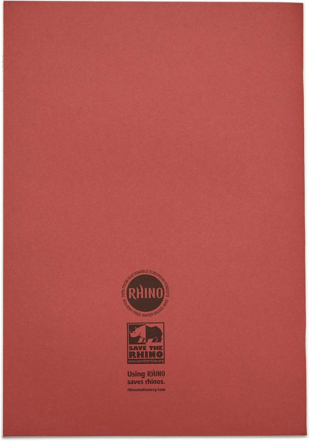 Rhino Composition Notebooks - A4, 64 Pages, 6mm Lined with Margin, Red, 10-Pack 8