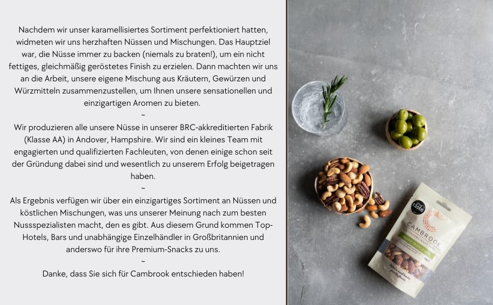 C Cambrook Black Truffle & Sea Salt Baked Mixed Nuts with Almonds, Cashews, Macadamias & Pecans