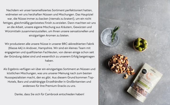 C Cambrook Black Truffle & Sea Salt Baked Mixed Nuts with Almonds, Cashews, Macadamias & Pecans