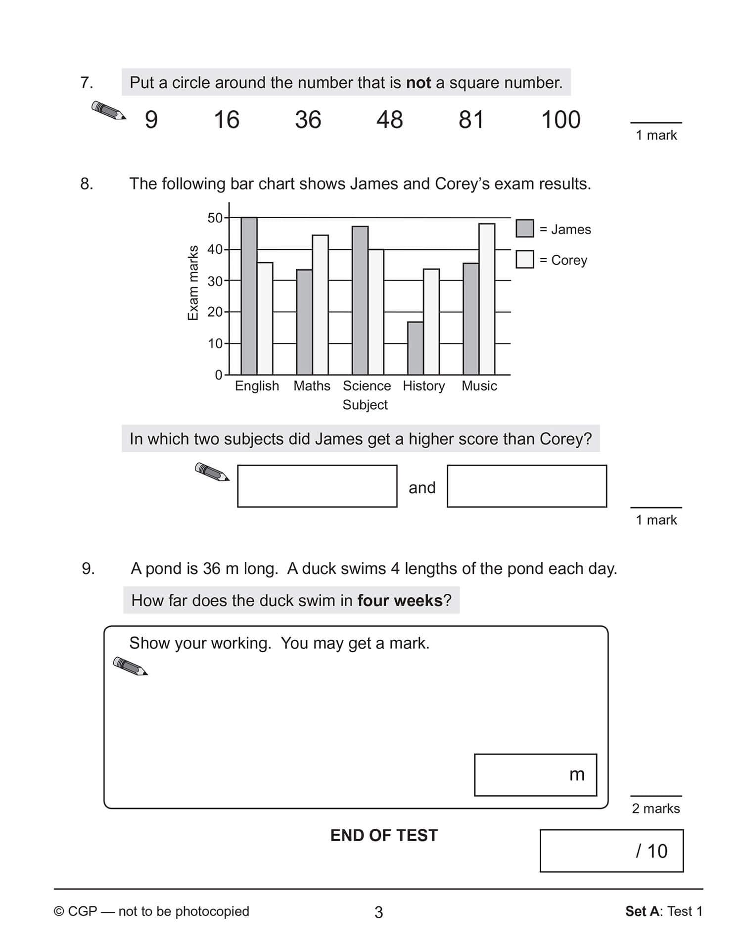 CGP Maths SAT Buster 10-Minute Tests Book 1 - Ages 10-11 | 72 Pages | Paperback 4