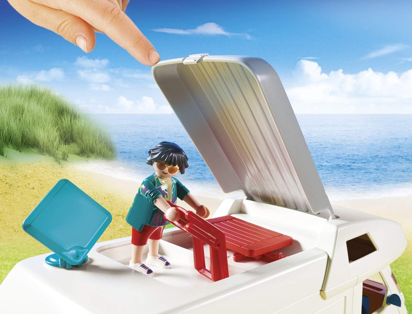 PLAYMOBIL Family Camper 70088 - Playset with Removable Roof & Convertible Sleeping Area for Ages 4+ 3