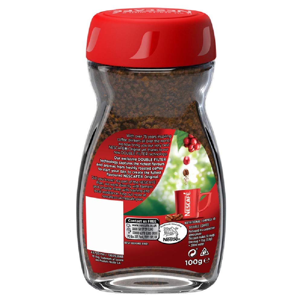 Nescafé Original Instant Coffee 100g - 100% Robusta Beans, Rich Flavour 6