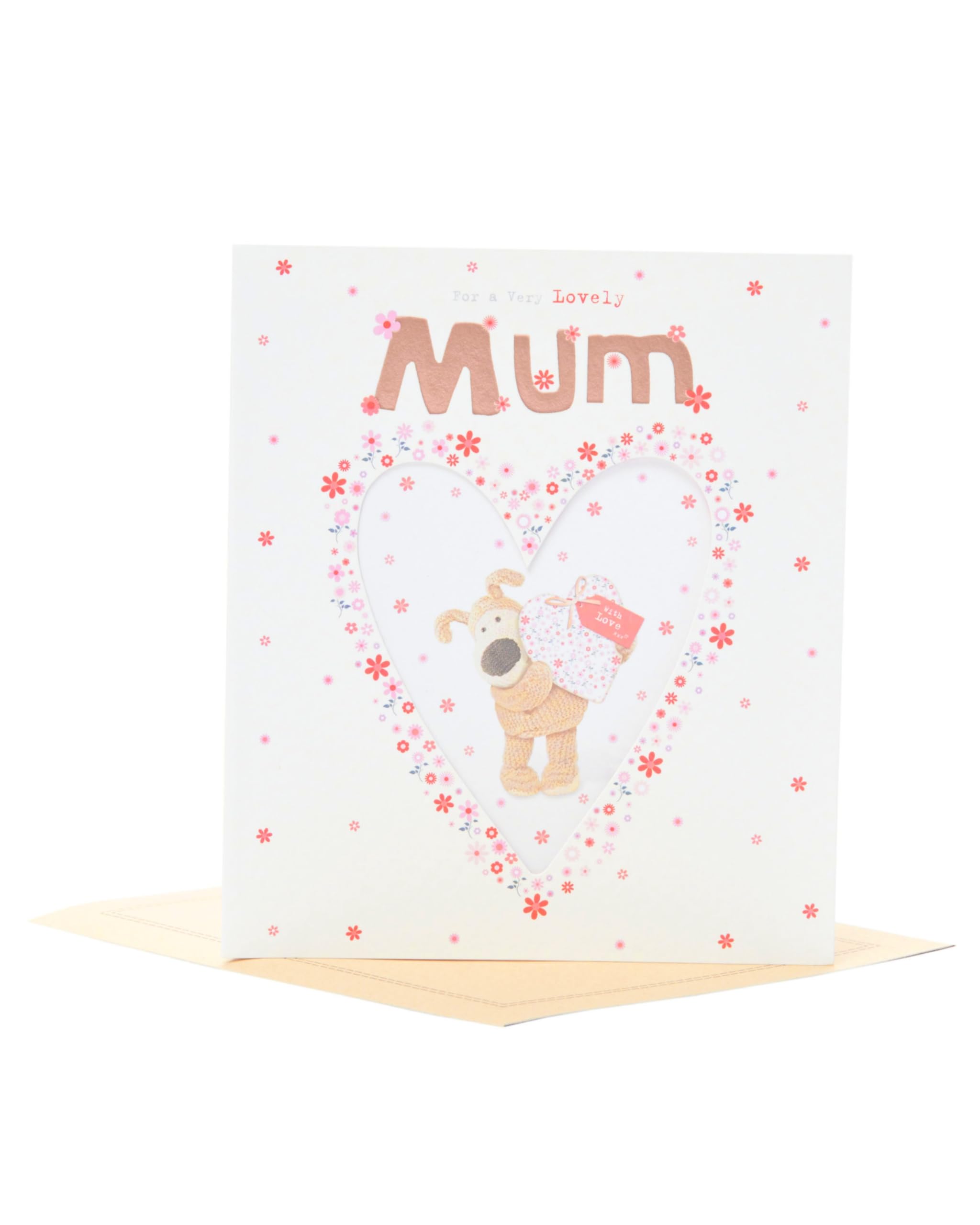 Boofle Birthday Card for Mum with Copper Foil Finish | 18.4 x 15.9 cm 1